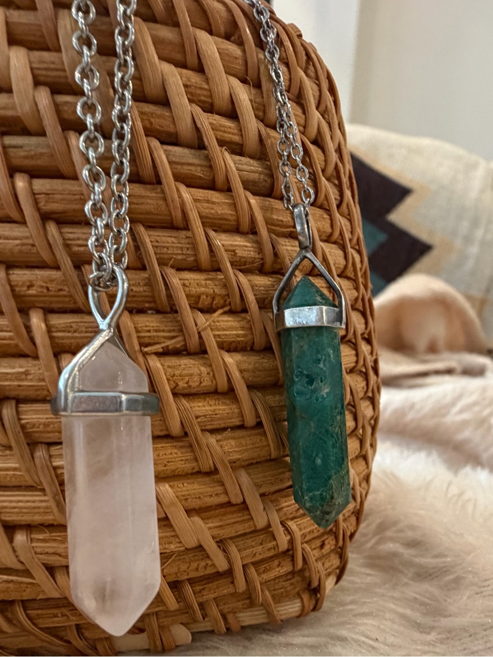 🩷ROSE HEART 💕 Silver Handmade Rose Quartz Pendant Necklace